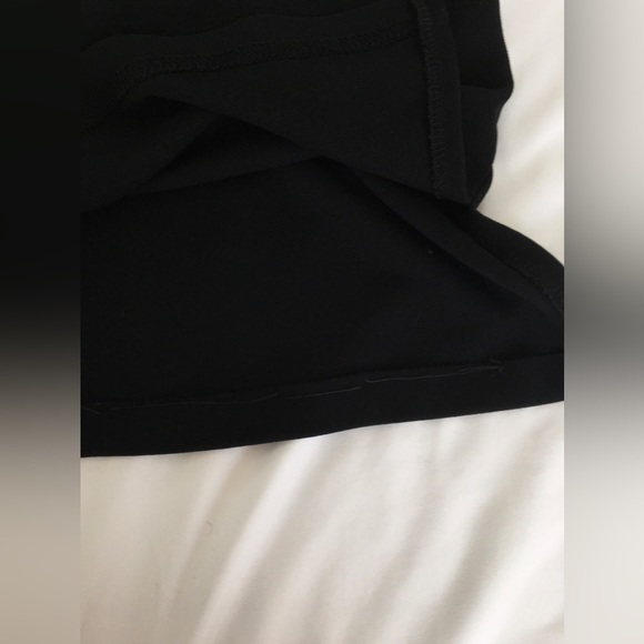 90’s EUC Express tricot rich black vneck collared 3/4 sleeve button down - Picture 9 of 9